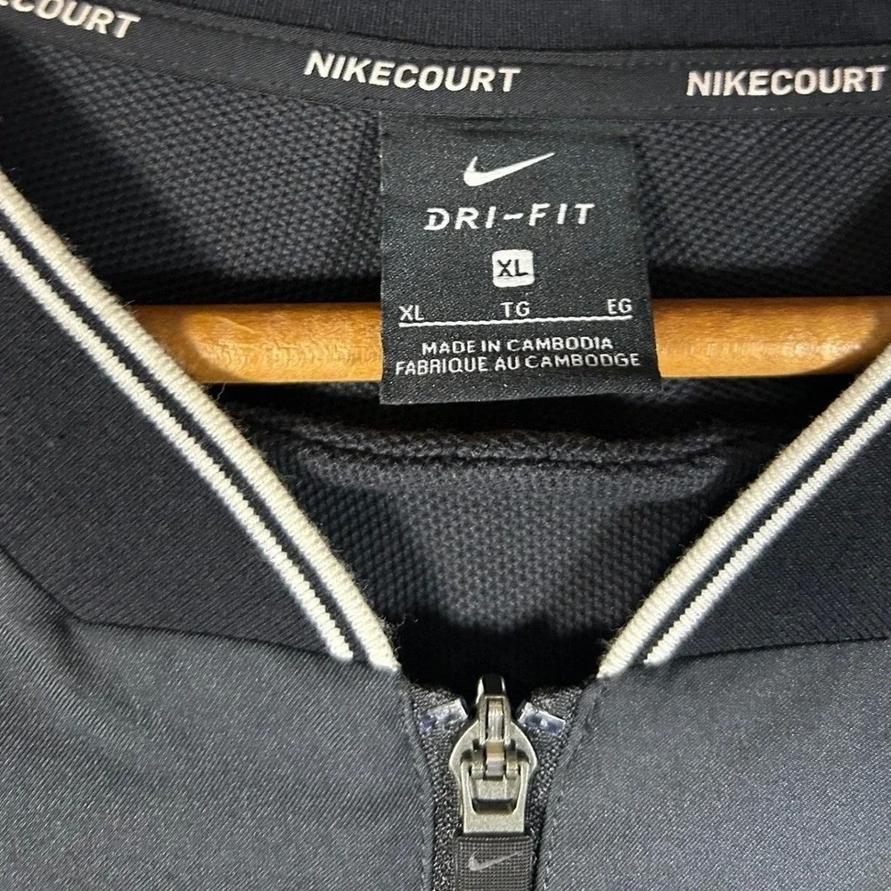 Nike Court Dri Fit Bomber Jacket Black Tennis Athletic‎ Mens XL
